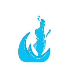 Water Splashing Illustration