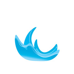 Naklejka premium Water Splashing Illustration