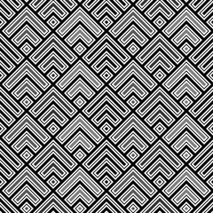 Seamless japanese mountains pattern. Repeated chevrons, diamonds, angle brackets background. Squama ornament. Scales image. Ancient window tracery motif. Digital paper for textile print. Vector art