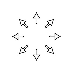 Spread Icon. Expansion, Distribute Symbol - Vector.     