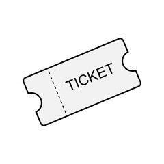 Ticket Icon. Authorization, Permit Sign. Applied as Trendy Symbol for Design Elements, Websites, Presentation and Application - Vector.   