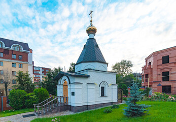 Fototapeta na wymiar Ryazan. Russia. The city of Ryazan. Chapel of Lyubov Ryazan on the territory of the Church of the Annunciation of the Blessed Virgin Mary