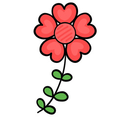 illustration of a red flower