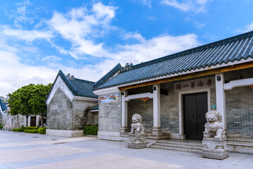 Yuehai Diyiguan Memorial Hall. Huangpu Ancient Port Site in Huangpu Village in Guangzhou, China. An important port on the maritime Silk Road during the Southern Song Dynasty. 