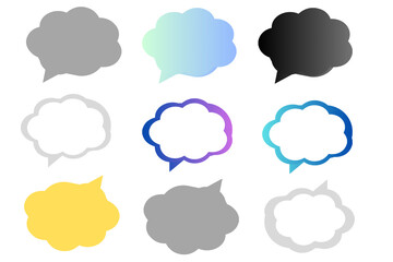 set of speech bubbles