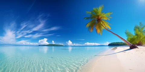 Keuken spatwand met foto lonely dream island with palm trees © overrust