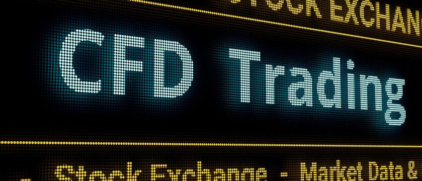 CFD Trading (contract for difference) Stock Market and currency trading, online trading, risk, financial contract, volatility. 3D illustration