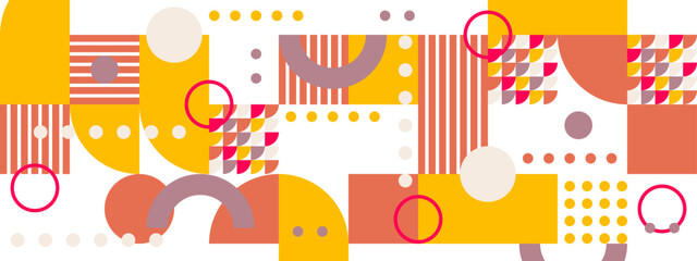 vector flat design abstract colorful geometric shapes