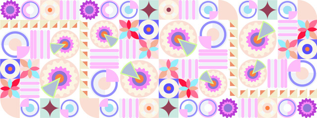 vector colorful mosaic background flat design