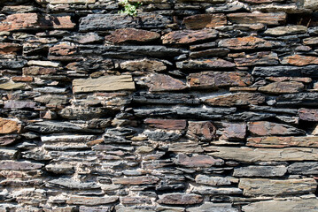 Steinmauer in Nahaufnahme