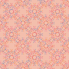 Modern grunge shapes geometric seamless pattern