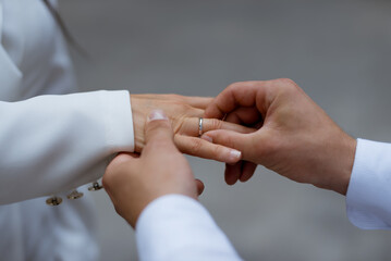 bride and groom hands