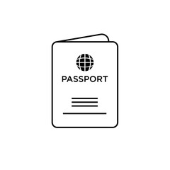 Passport Icon. An Official Document Issued by Government, Certifying the Holder's Identity and Citizenship And Entitling Them to Travel Under Its Protection to and from Foreign Countries. Pass Symbol.