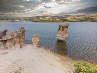 Emre dam lake from Phrygian Valley, İhsaniye, Turkey