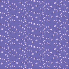 Purple vector flowers. Can be printed on any material: package, merch, fabric, home.
