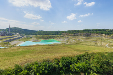 General view of the ENCI-quarry an old open-pit mine for the extraction of lime and marl