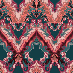 Seamless pattern tile with mandalas. Vintage decorative elements. Folk pattern. Mandala. Hand drawn background. Islam, Arabic, Indian, ottoman motifs. Perfect for printing on fabric or paper.