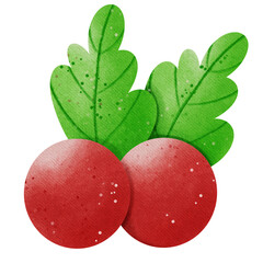 Cartoon red cherries