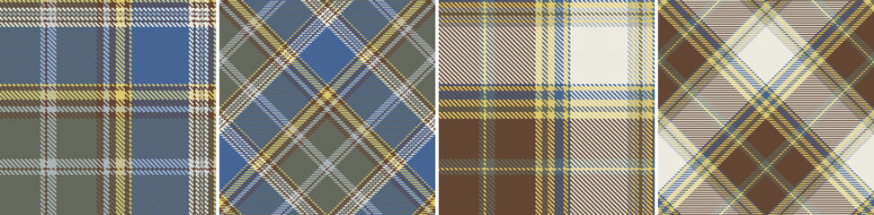 Check plaid set seamless pattern.