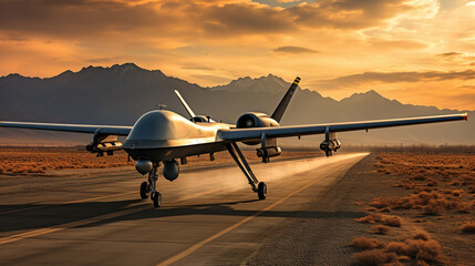Fototapeta na wymiar a combat drone during a mission in flight