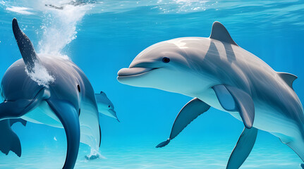 Fototapeta premium dolphin in the water