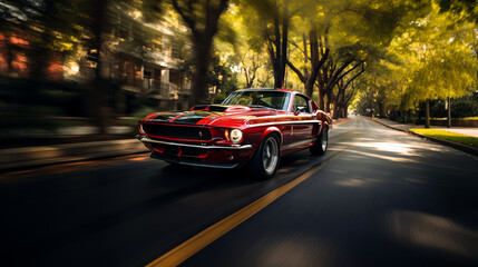 car driving on the road