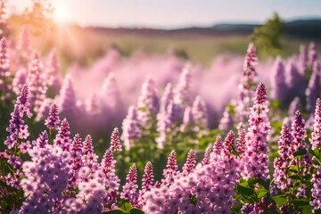 lavender field at morning