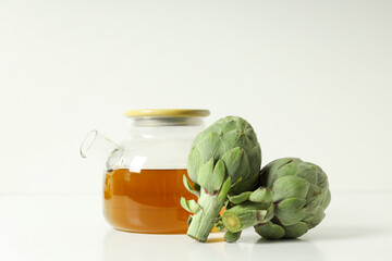 Products for healthcare, healthcare concept - artichoke medicine