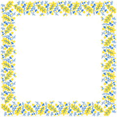 Vector illustration of Ukrainian ornament in ethnic floral style with oak leaves and acorns, identity, vyshyvanka, embroidery for print clothes, websites, banners. background. Floral design, border