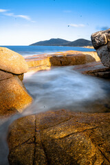 rocky formations on the coast