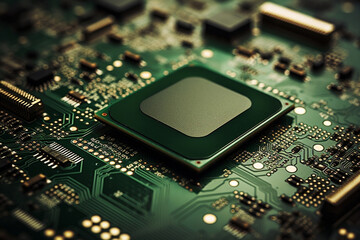 Processor motherboard microchip digital computer hardware semiconductor electronic component circuit board chip technology