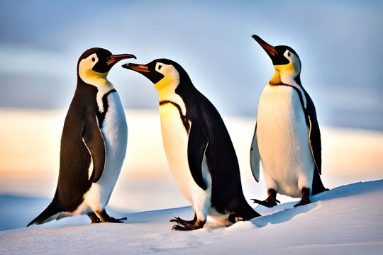Detail the lives of penguins in their natural habitats, covering their habits, body adaptations, and survival in harsh environments
