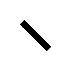 Backslash Icon. Stripe, Diagonal Line Symbol.    