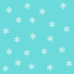 Naklejka na ściany i meble hellblaue quadratische fläche gefüllt mit unregelmäßig verteilten weißen schneeflocken