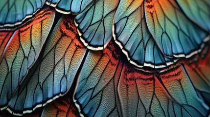 Ultra-detailed macro shot of a butterfly's wings