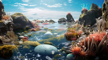 Foto op Plexiglas Astonishingly detailed coastal tide pool ecosystem © javier