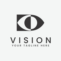 vision logo vector illustration design