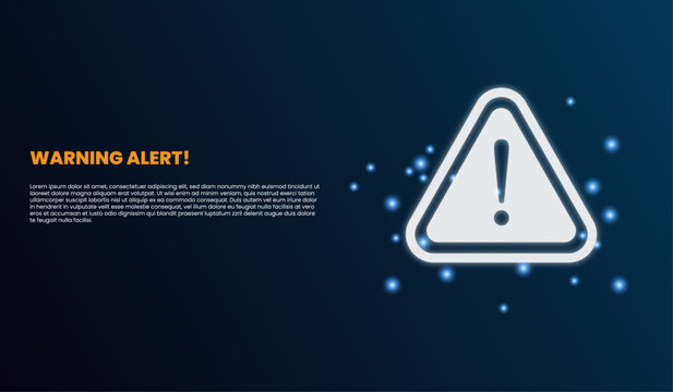 Triangle caution warning sign for notification error and maintenance concept. Banner Vector Illustration Design