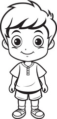 Obraz na płótnie Canvas Little Boy icon, Funny cartoon kid face, Vector illustration, SVG