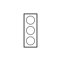 Traffic Light Icon. Cross Road, Signal Symbol - Vector Logo Template.  