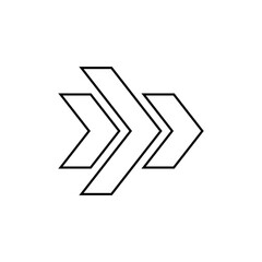 Right Arrow Button. Direction Icon. Guidance  Symbol. Recommended Route - Vector