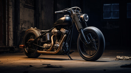Obraz na płótnie Canvas Custom Bobber Motorbike