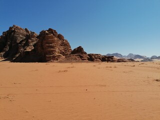 Fototapeta na wymiar Le désert de Wadi Rum