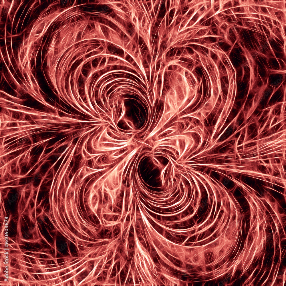 Poster red and orange cyclone style design in square format