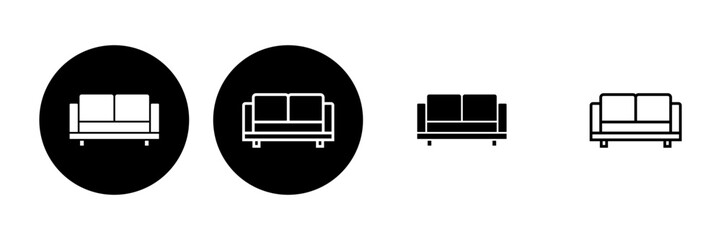 Sofa icon set. sofa icon illustration