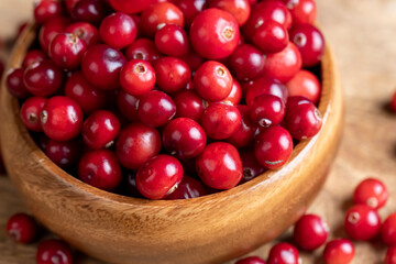 Wild marsh red cranberries during cooking
