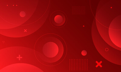 Obraz premium Abstract red background with circles. Eps10 vector