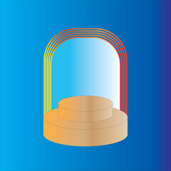 vector gradient podium background