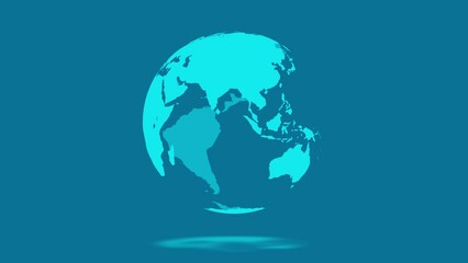 4k animation of rotating earth illustration