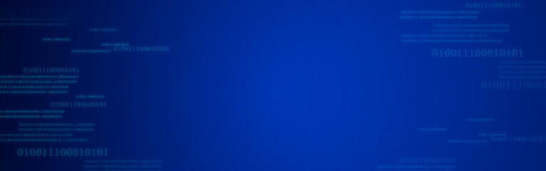 Minimalist image featuring a bright, vibrant blue color as a backdrop. White, numeric digits are scattered across the canvas.